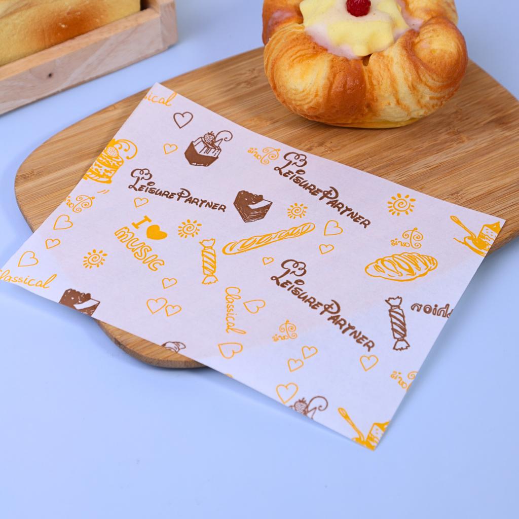 กระดาารษรองอาห ลายเบเกอรี่ 01  6 x 8 นิ้ว (กันซึม)