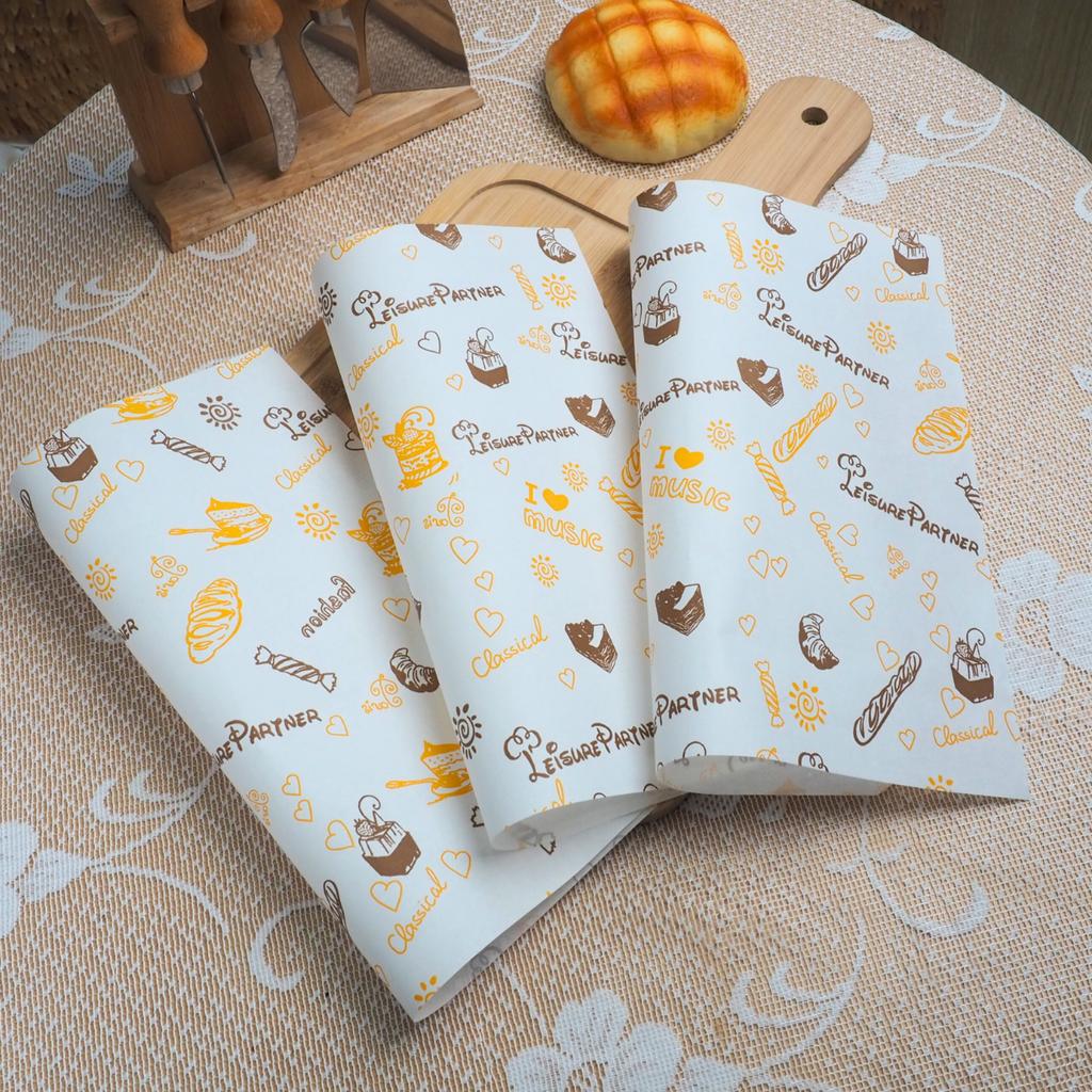 กระดาษรองอาหาร ลายเบเกอรี่ 01 10 x 10 นิ้ว (กันซึม)