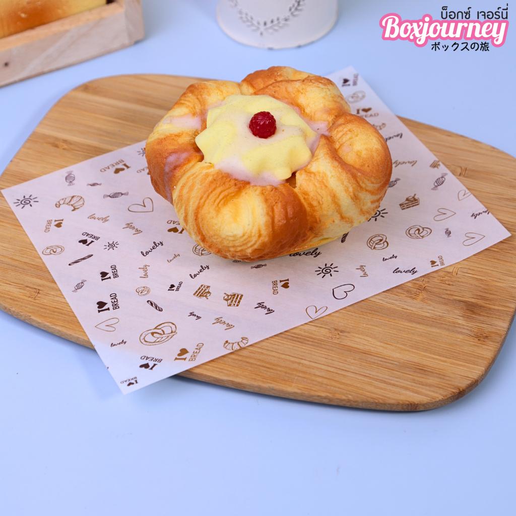 กระดาษรองอาหาร ลายเบเกอรี่ 02  6x8 นิ้ว (กันซึม)