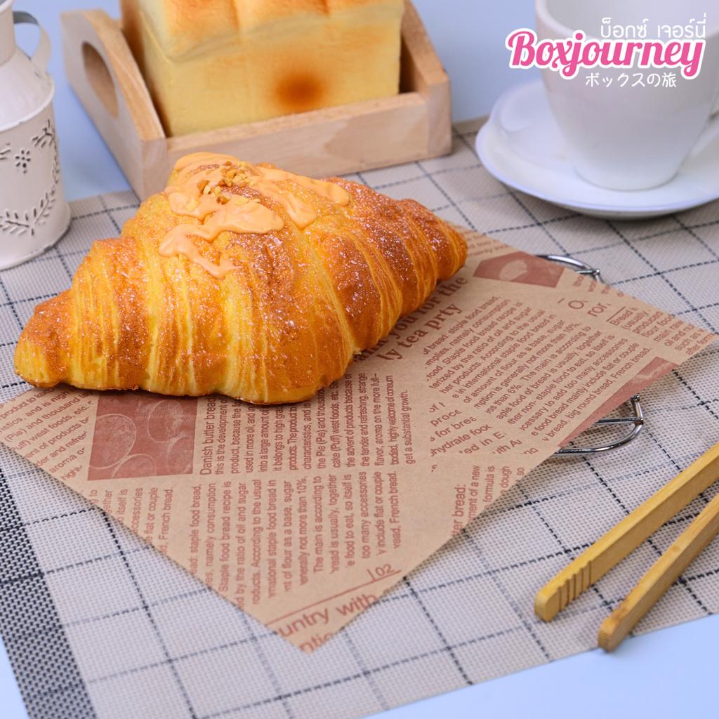 กระดาษรองอาหาร ลายหนังสือพิมพ์ สีน้ำตาล 6x8 นิ้ว (กันซึม)