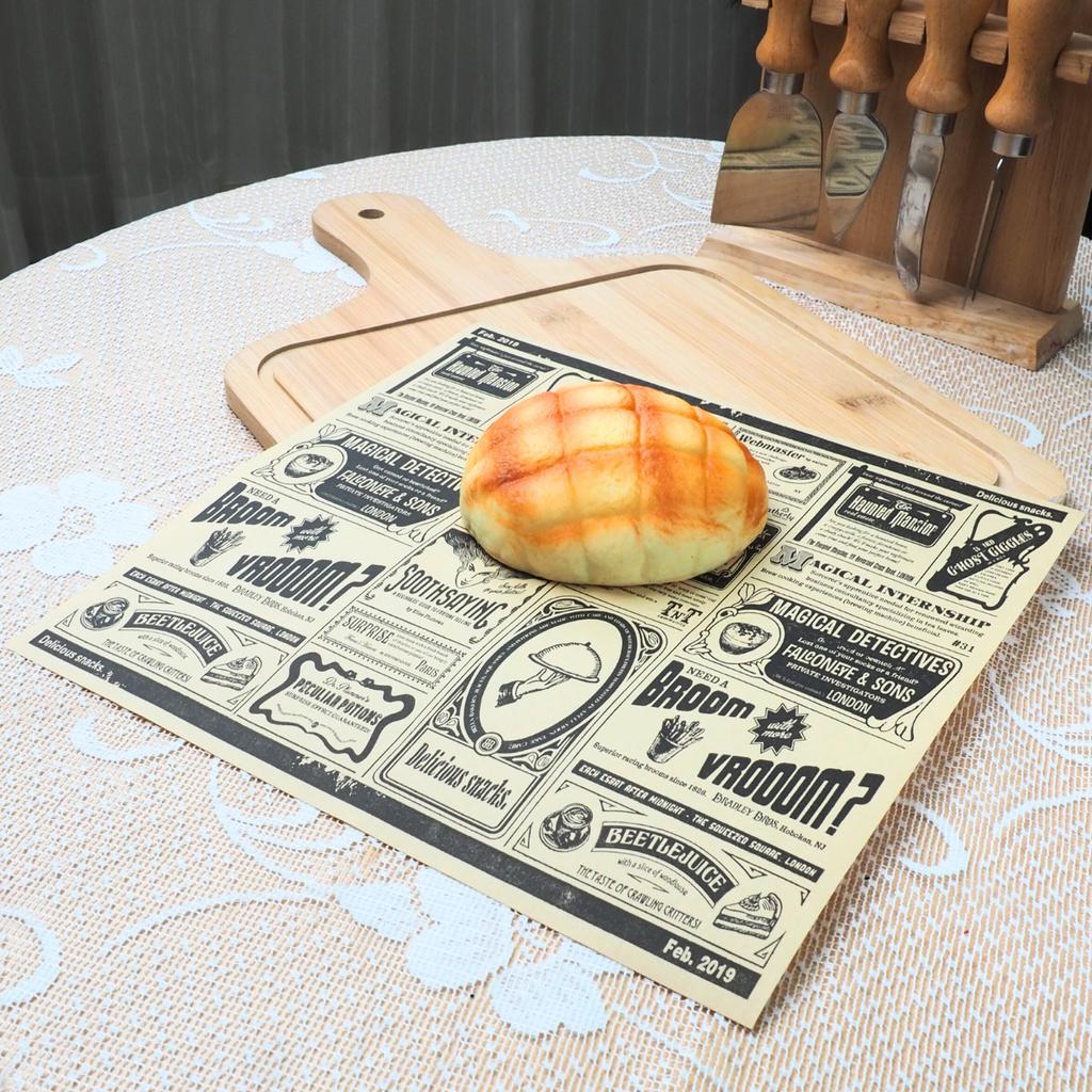 กระดาษรองอาหาร ลายธนบัตร 8x8 นิ้ว (เคลือบ)