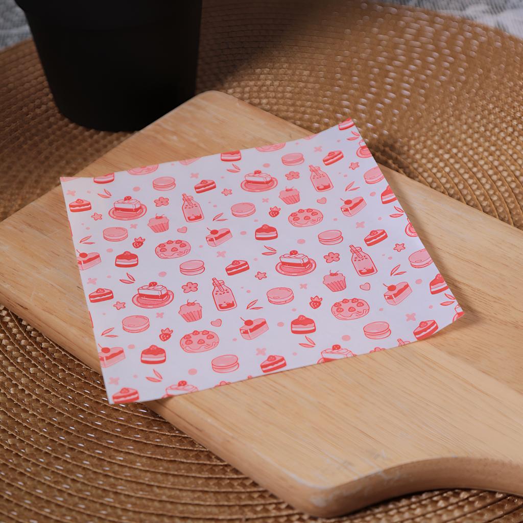 กระดาษรองอาหาร 12x12 ซม. ลาย Sweet Treats 