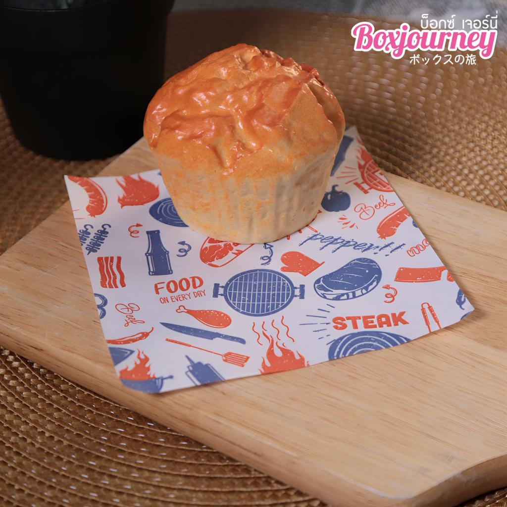 กระดาษรองอาหาร 12x12 ซม. ลาย BBQ Party