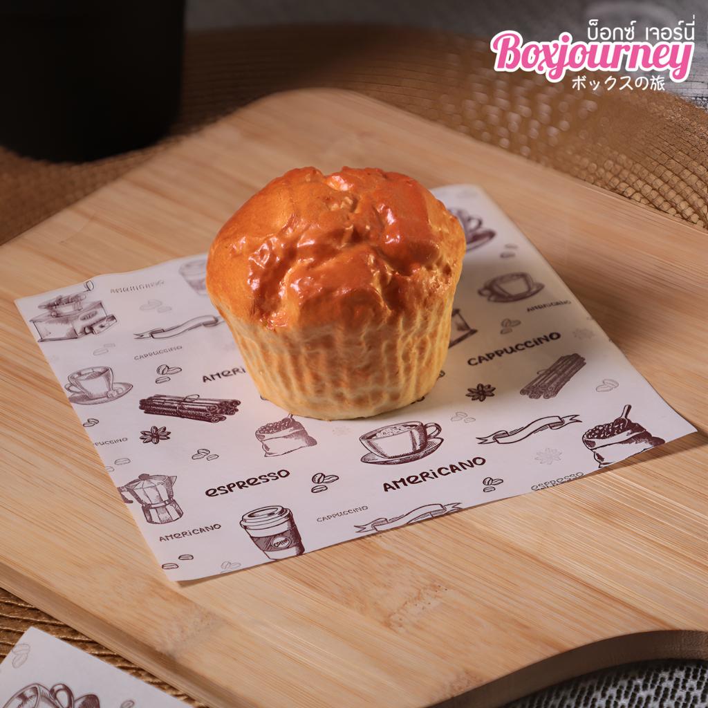 กระดาษรองอาหาร 6x6 นิ้ว ลาย Vintage Coffee House 