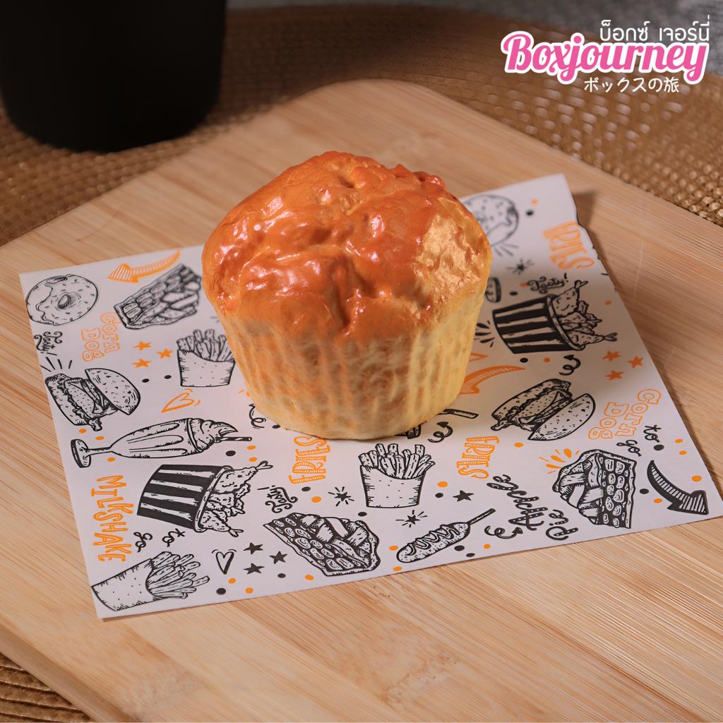 กระดาษรองอาหาร 6x6 นิ้ว ลาย Doodle Snack Time 