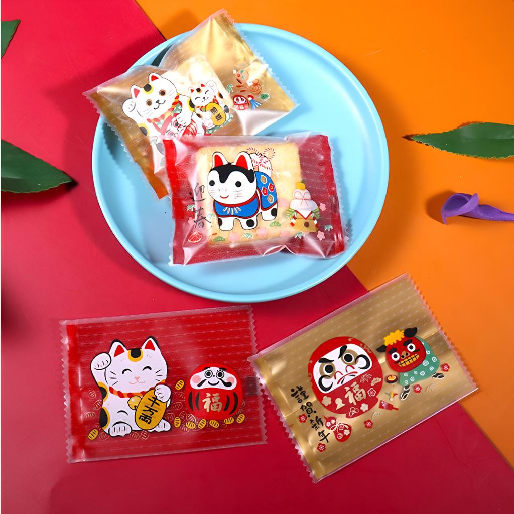 ถุงซีลขนม ลาย Chinese 02 ขนาด 7x10 ซม.
