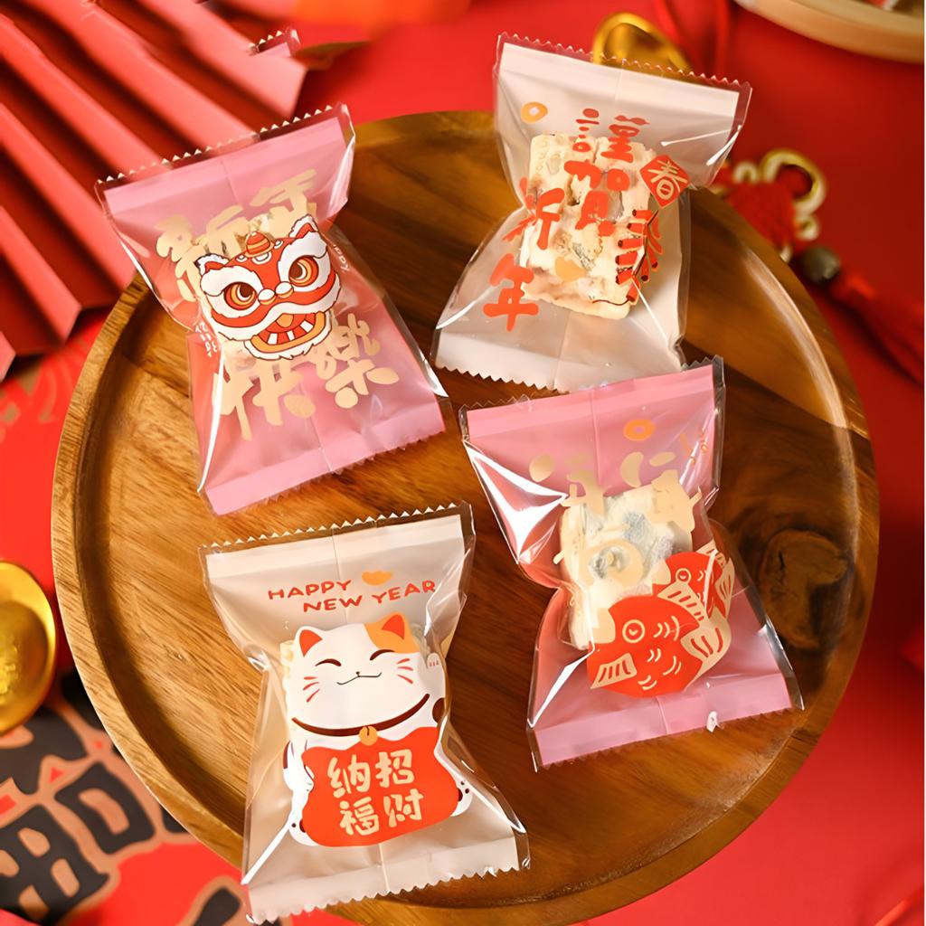 ถุงซีลขนม ลาย ตรุษจีน ขนาด 7x10 ซม.