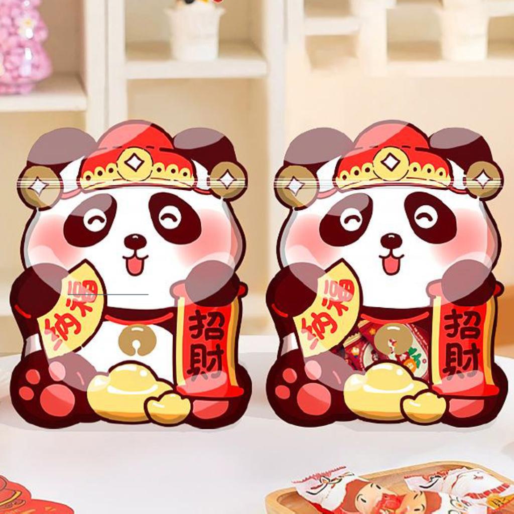 ถุงซิปล็อค ลาย แพนด้านำโชค ขนาด 6x19x23 ซม.