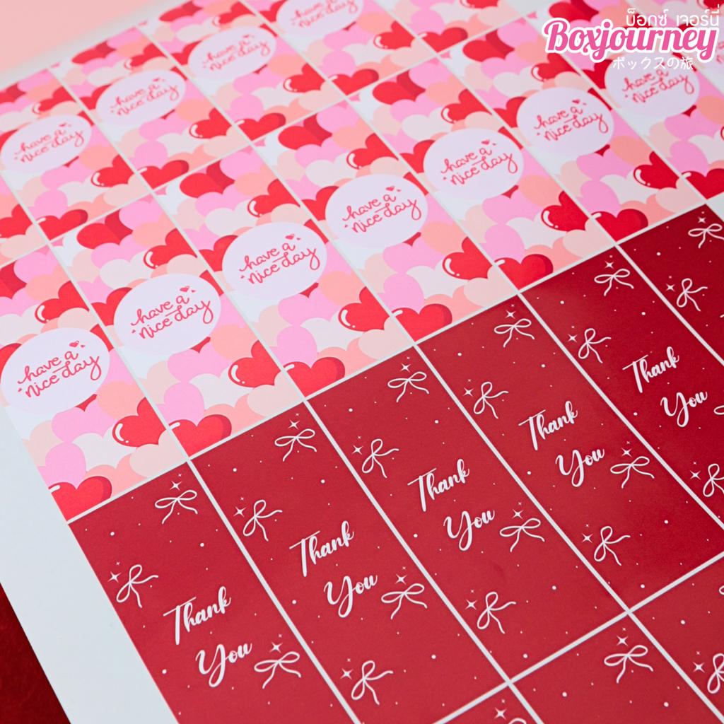 สติกเกอร์สายคาด ลาย Love Season  3.5x10 ซม.(32 ดวง)