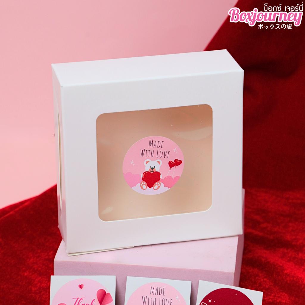 สติกเกอร์วงกลม ลาย Falling for you ขนาด 3.5 ซม. (78 ดวง)