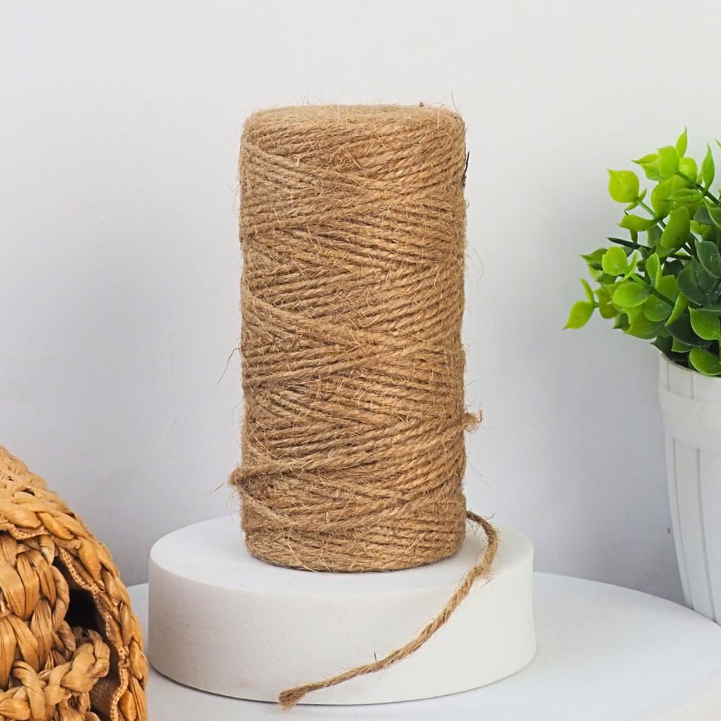 เชือกปอ สีน้ำตาล ขนาด 2 มม. ยาว 90 เมตร