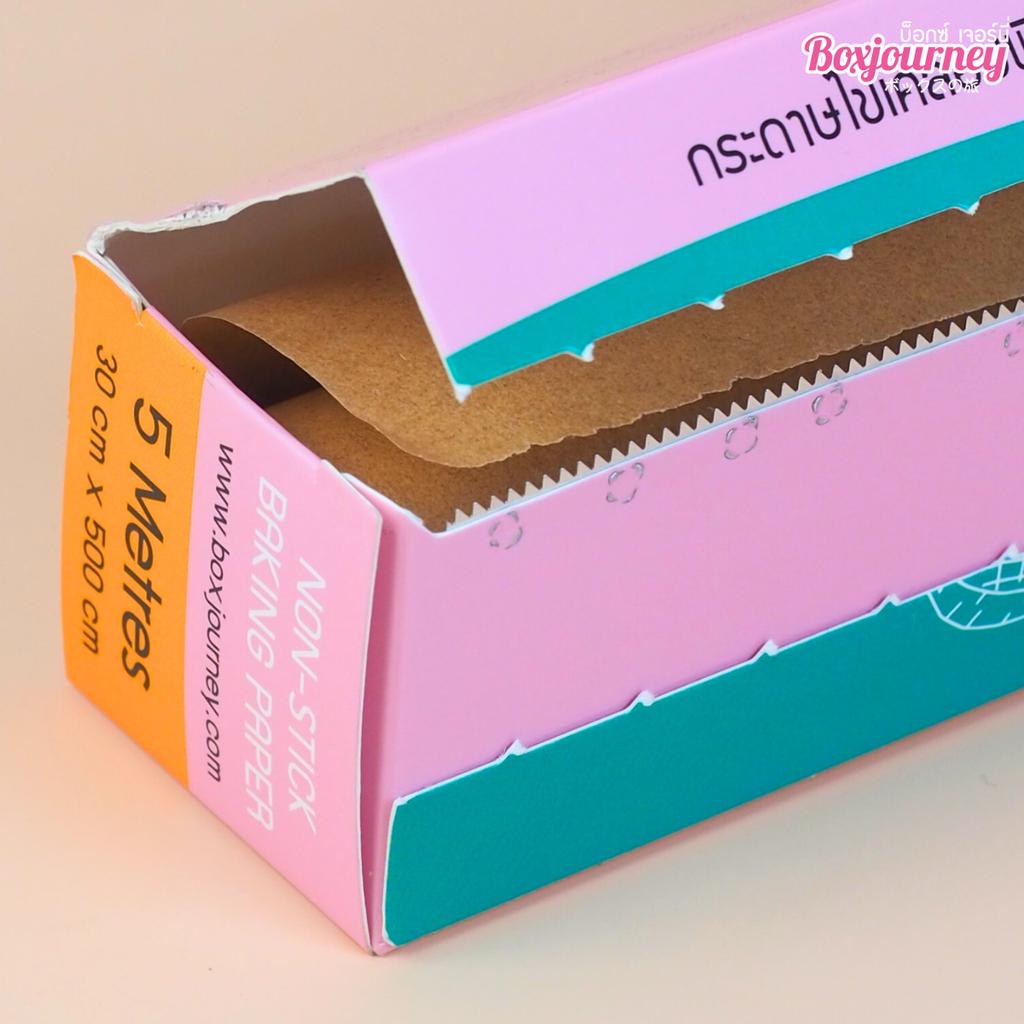 กระดาษไขเคลือบพิเศษ สีน้ำตาล ขนาด 30 ซม. X 500 ซม.