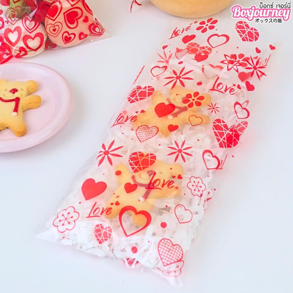 ถุงของขวัญ รูปหัวใจ คละลาย ขนาด 12.5x27 ซม.