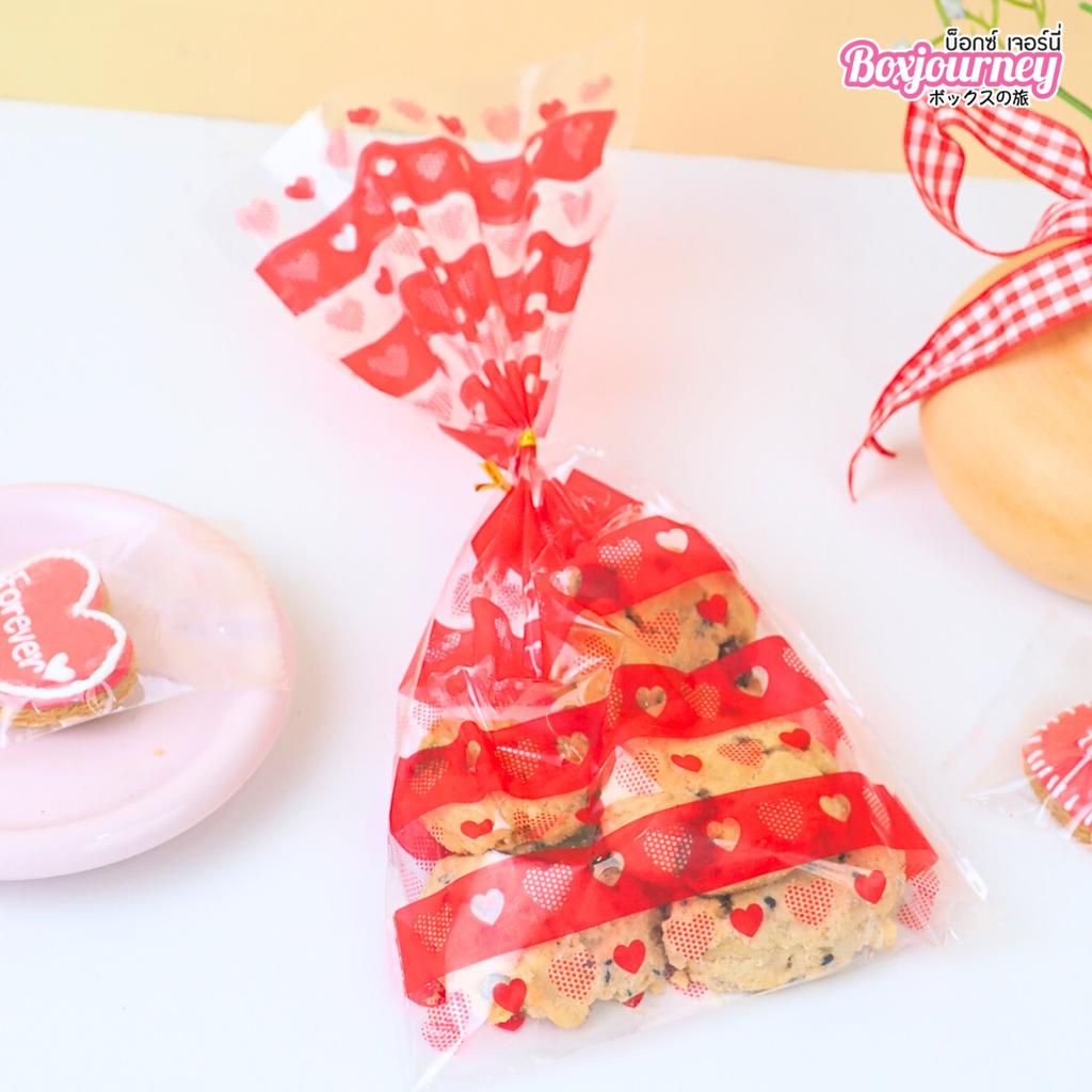 ถุงของขวัญ รูปหัวใจ คละลาย ขนาด 12.5x27 ซม.