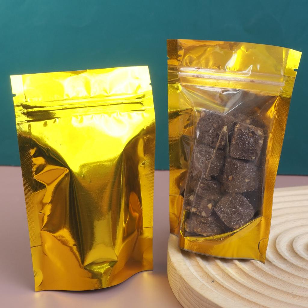 ถุงซิปล็อค สีทอง ขนาด 10x15 ซม.