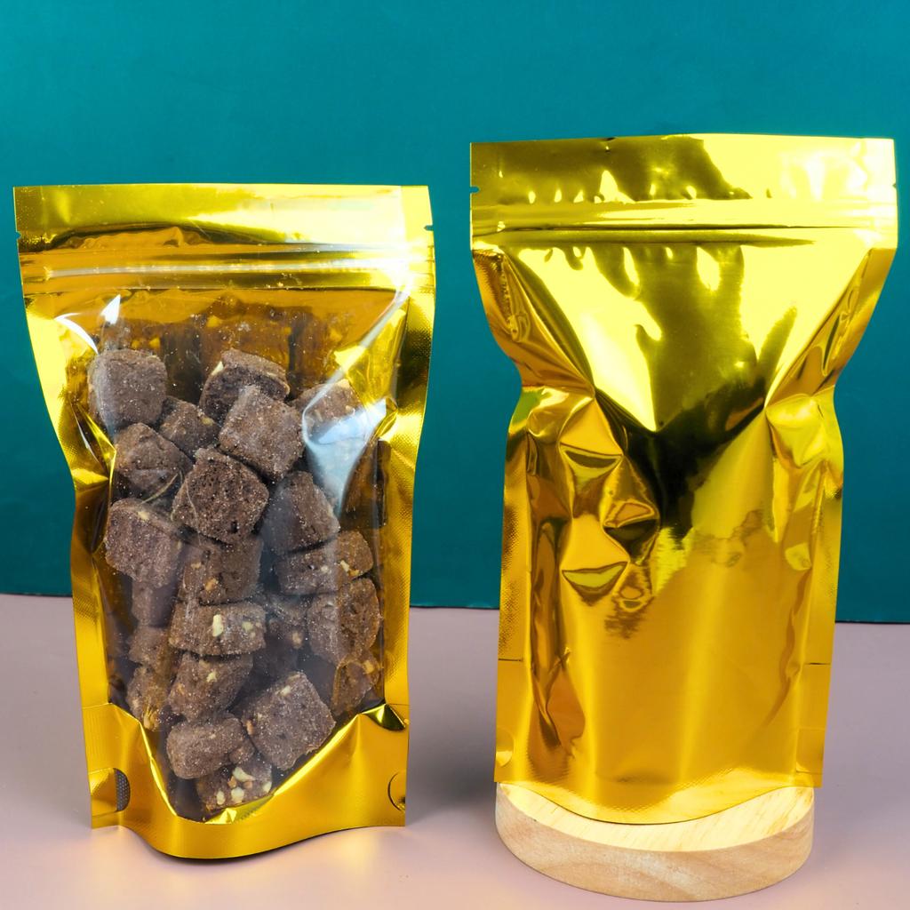 ถุงซิปล็อค สีทอง ขนาด 12x20 ซม.