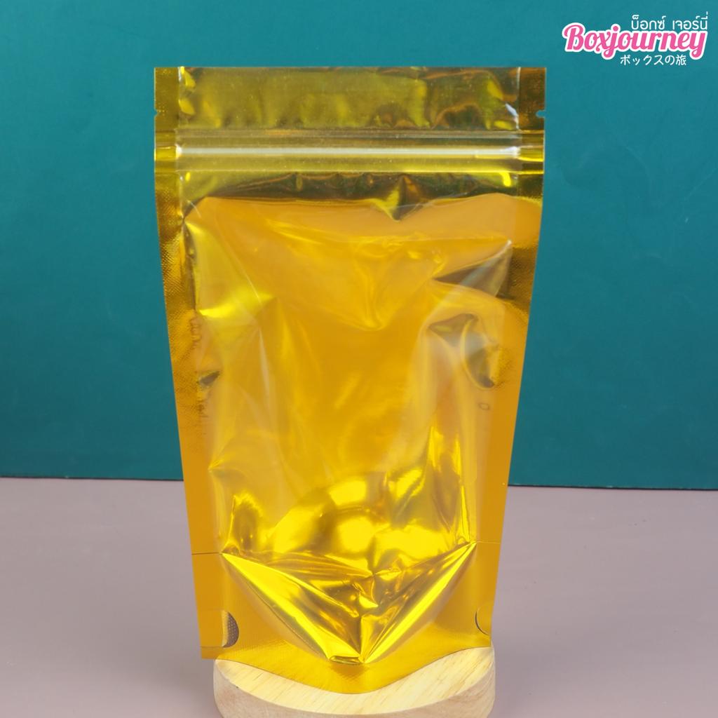ถุงซิปล็อค สีทอง ขนาด 12x20 ซม.
