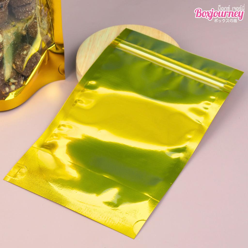 ถุงซิปล็อค สีทอง ขนาด 12x20 ซม.