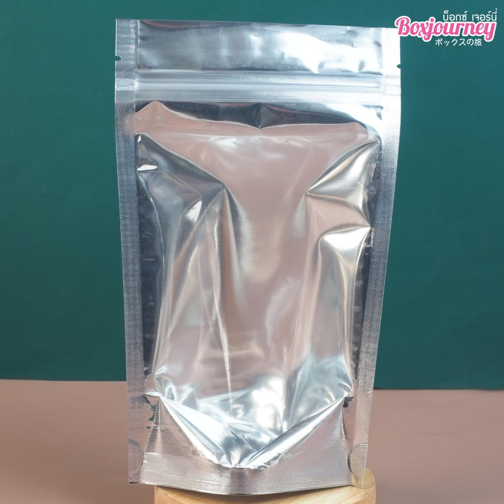 ถุงซิปล็อค สีเงิน ขนาด 12x20 ซม.