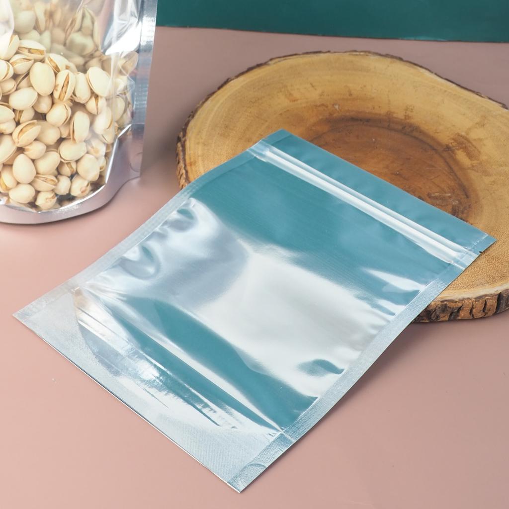 ถุงซิปล็อค สีเงิน ขนาด 15x22 ซม.