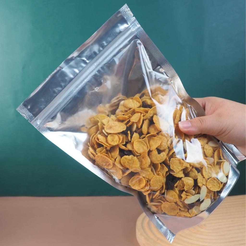 ถุงซิปล็อค สีเงิน ขนาด 18x26 ซม.