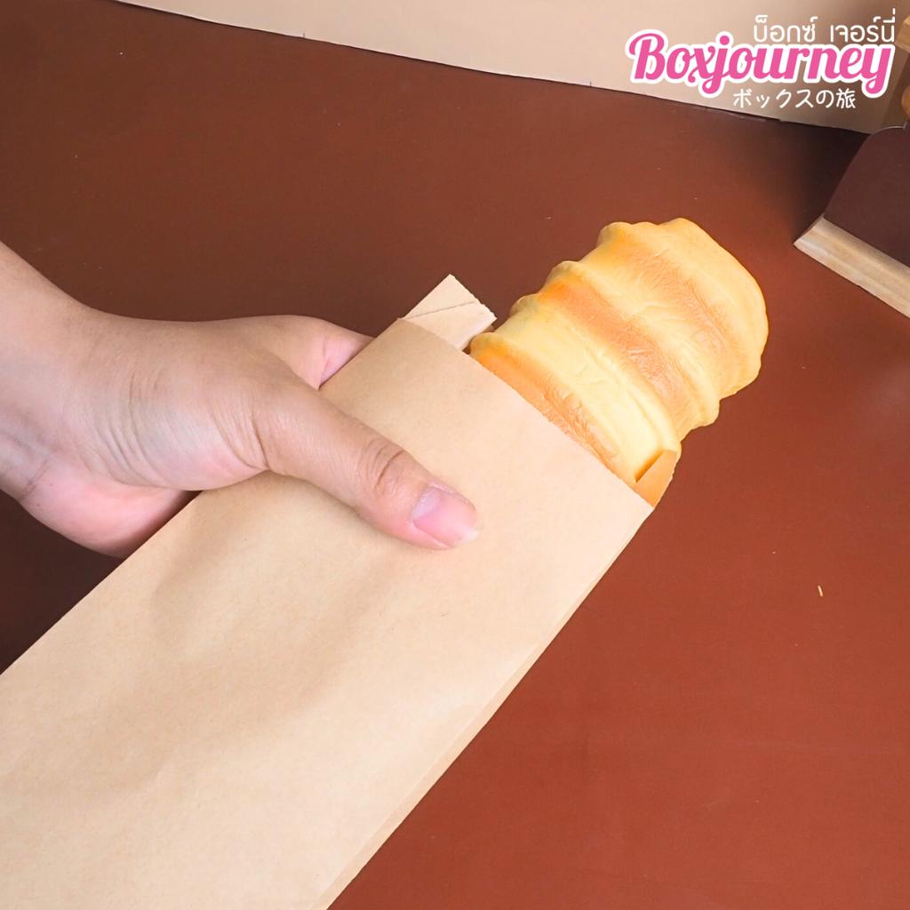 ซองใส่ขนมปังฝรั่งเศส Baguette สีน้ำตาล ขนาด 10x45 ซม.