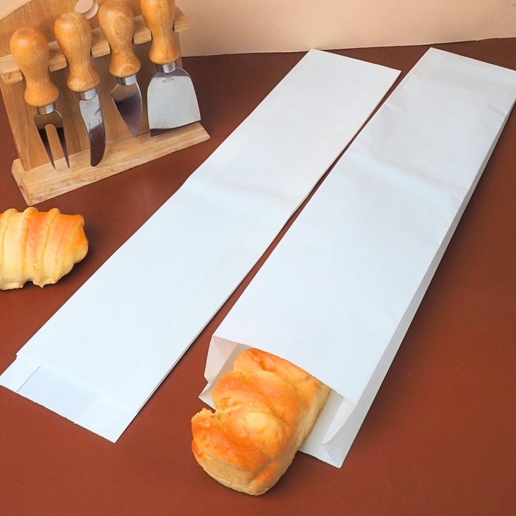 ซองใส่ขนมปังฝรั่งเศส Baguette สีขาว ขนาด 10x60 ซม.