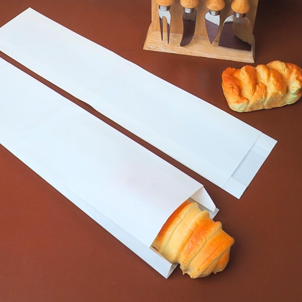 ซองใส่ขนมปังฝรั่งเศส Baguette สีขาว ขนาด 10x45 ซม.