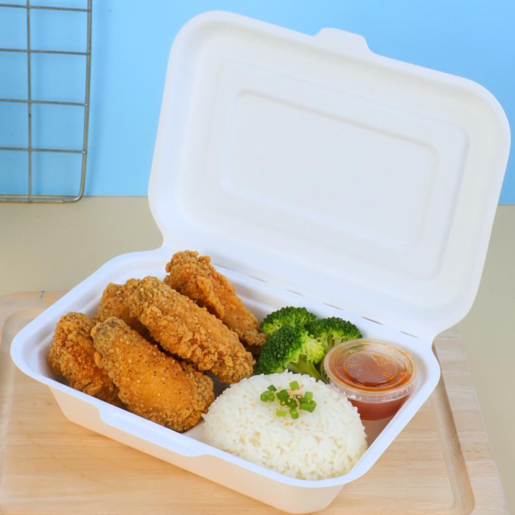 กล่องอาหารชานอ้อย ฝาปิด 500 ml