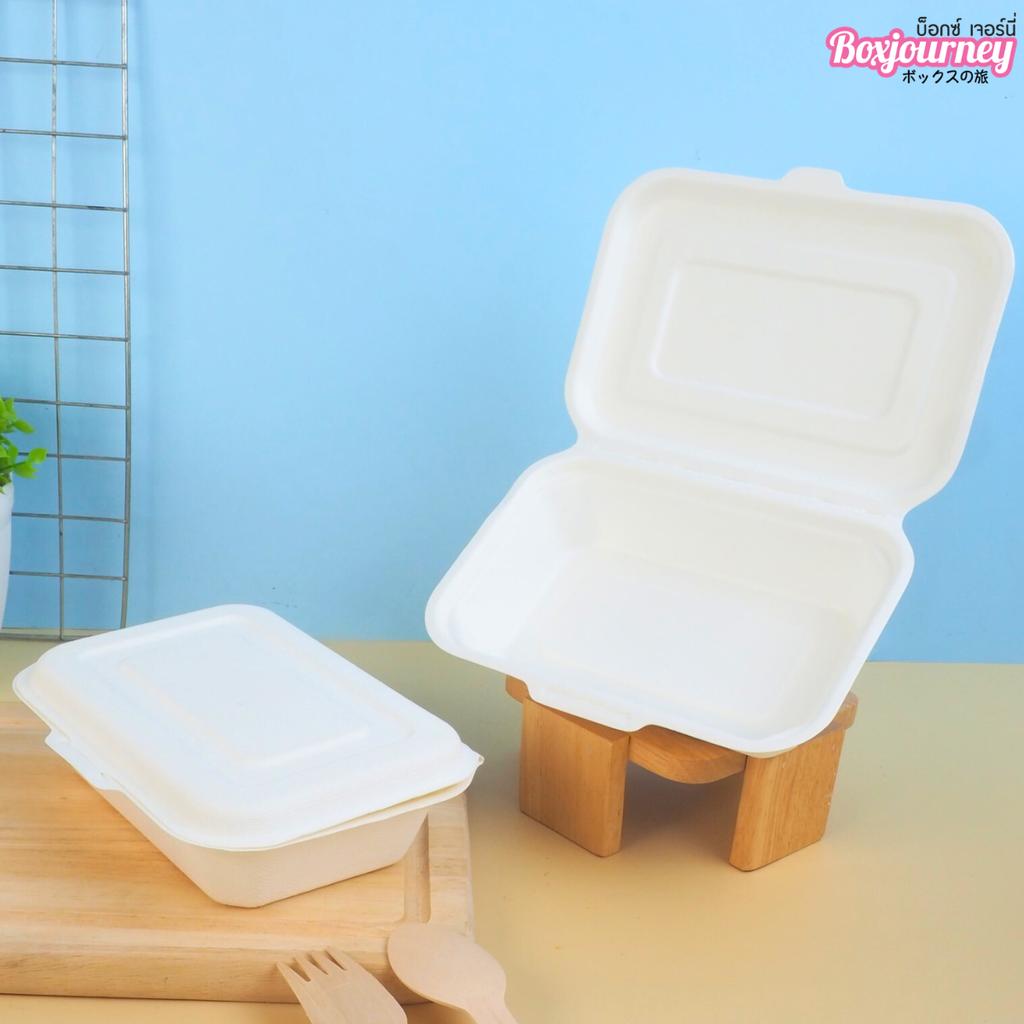 กล่องอาหารชานอ้อย ฝาปิด 500 ml