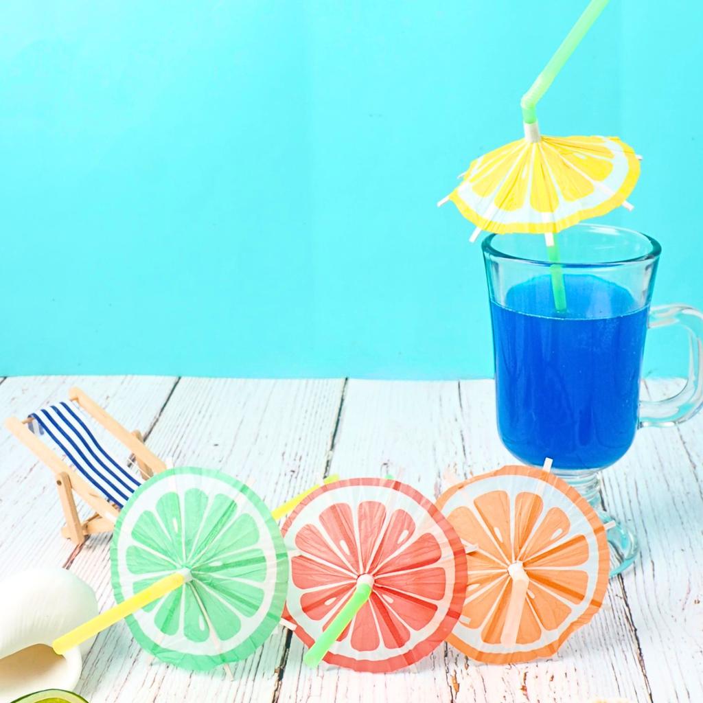 หลอด แฟนซี รูปร่ม คละสี