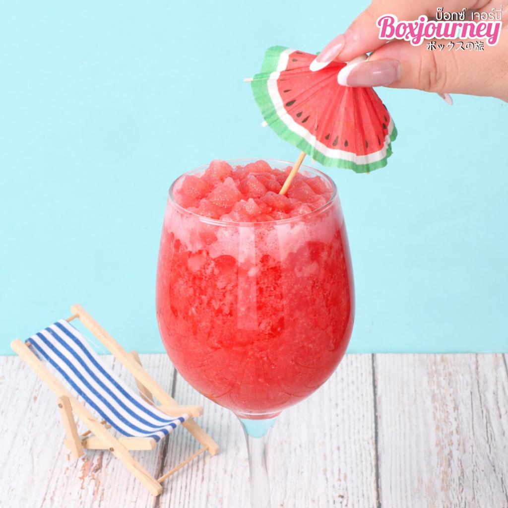 ไม้เสียบ รูปร่มแตงโม ยาว 10 ซม.