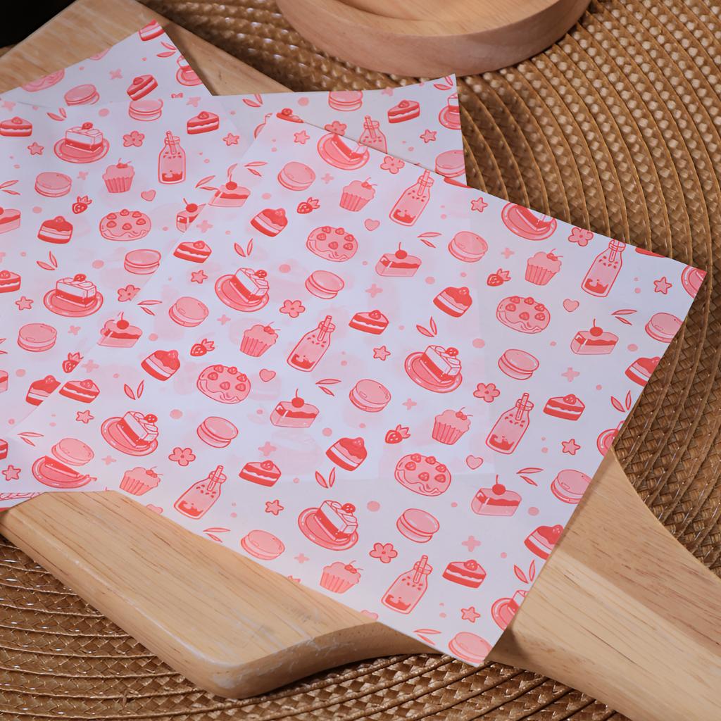 กระดาษรองอาหาร 6x6 นิ้ว ลาย Sweet Treats 