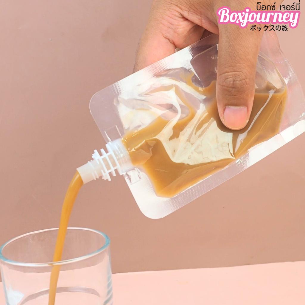 ถุงใส่น้ำ แบบฝาเกลียวหมุนปิด 100 ml.