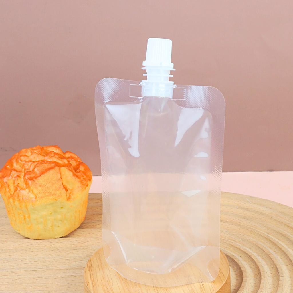 ถุงใส่น้ำ แบบฝาเกลียวหมุนปิด 100 ml.