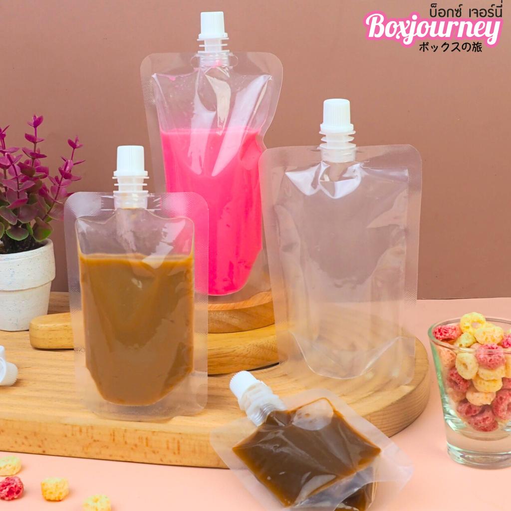 ถุงใส่น้ำ แบบฝาเกลียวหมุนปิด 100 ml.