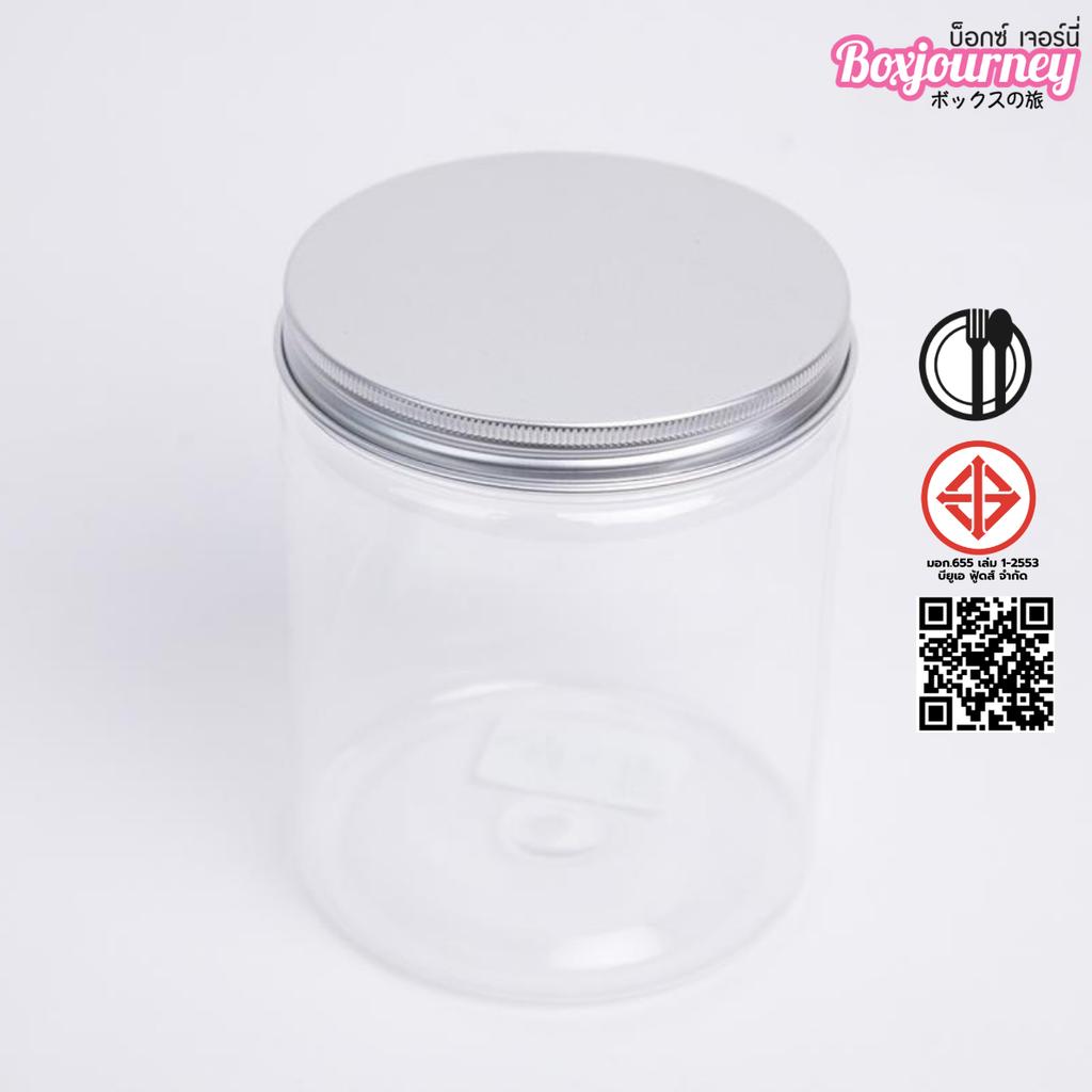 กระปุก PET 10x12 CM. ฝาอลูมิเนียมเงิน 900ml.