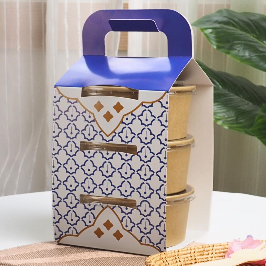 สายคาดปิ่นโต 3 ชั้น (ขนาด 750 ml) ลาย Siam Blessing 14 x 13 x 22 ซม.