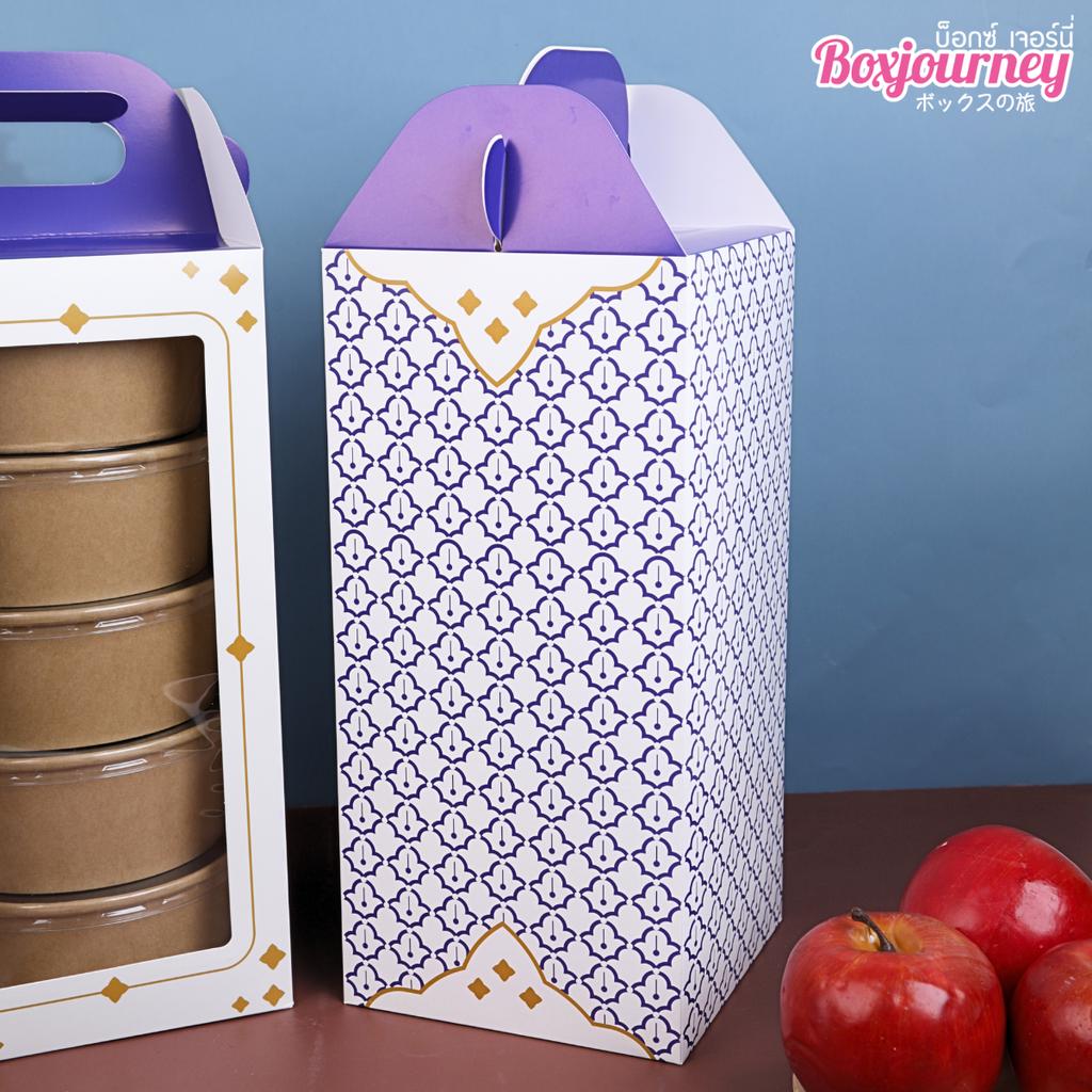 กล่องหูหิ้ว ลาย Siam blessing 15x15x32ซม.