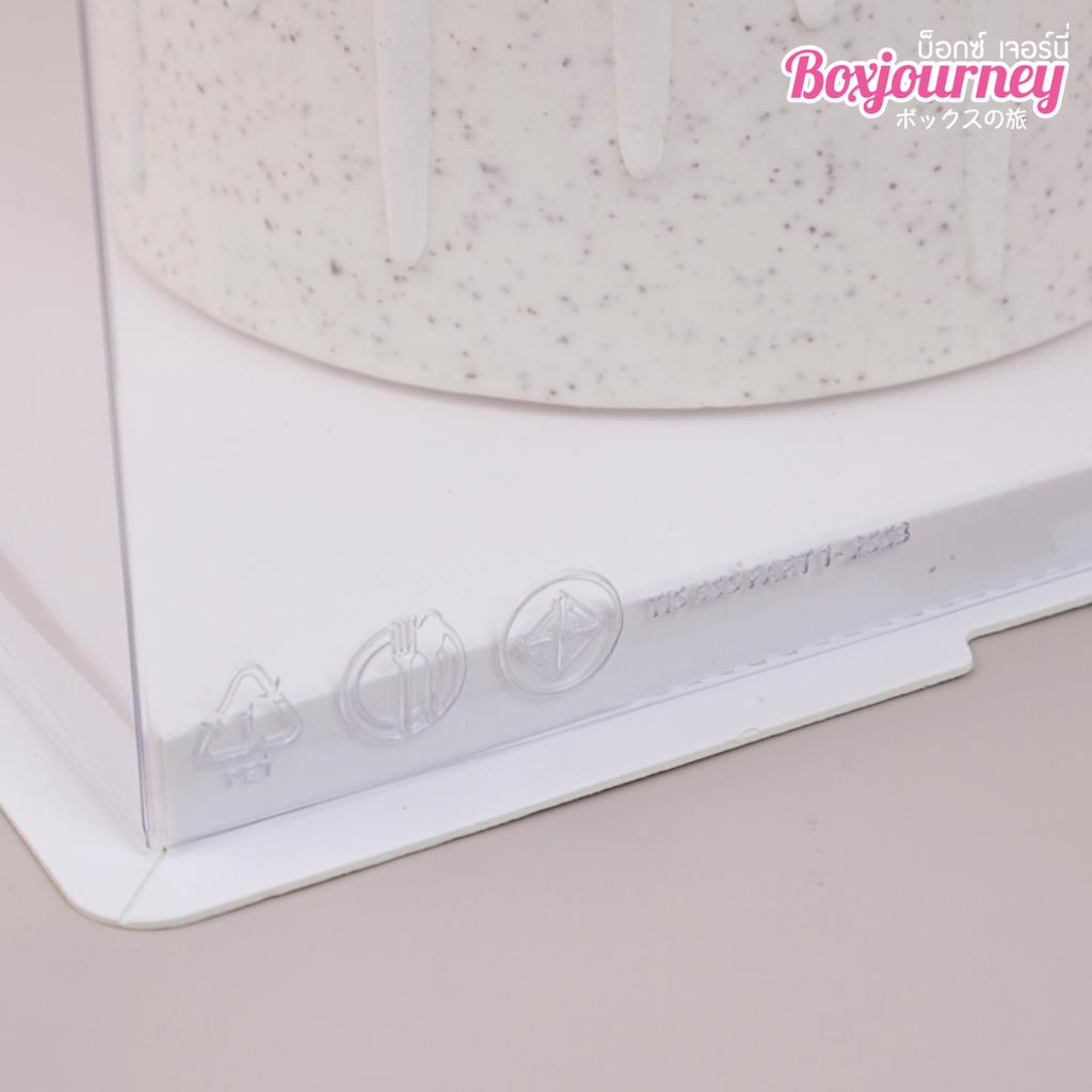 กล่องเค้กพลาสติก 1 ปอนด์ทรงเตี้ย ฝาใส ขนาด 21.5x21.5x16 ซม.
