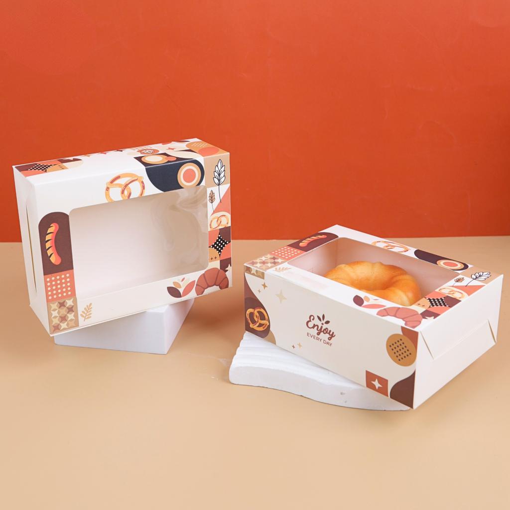 กล่องสแน็คมีหน้าต่าง ลาย Enjoy Bites