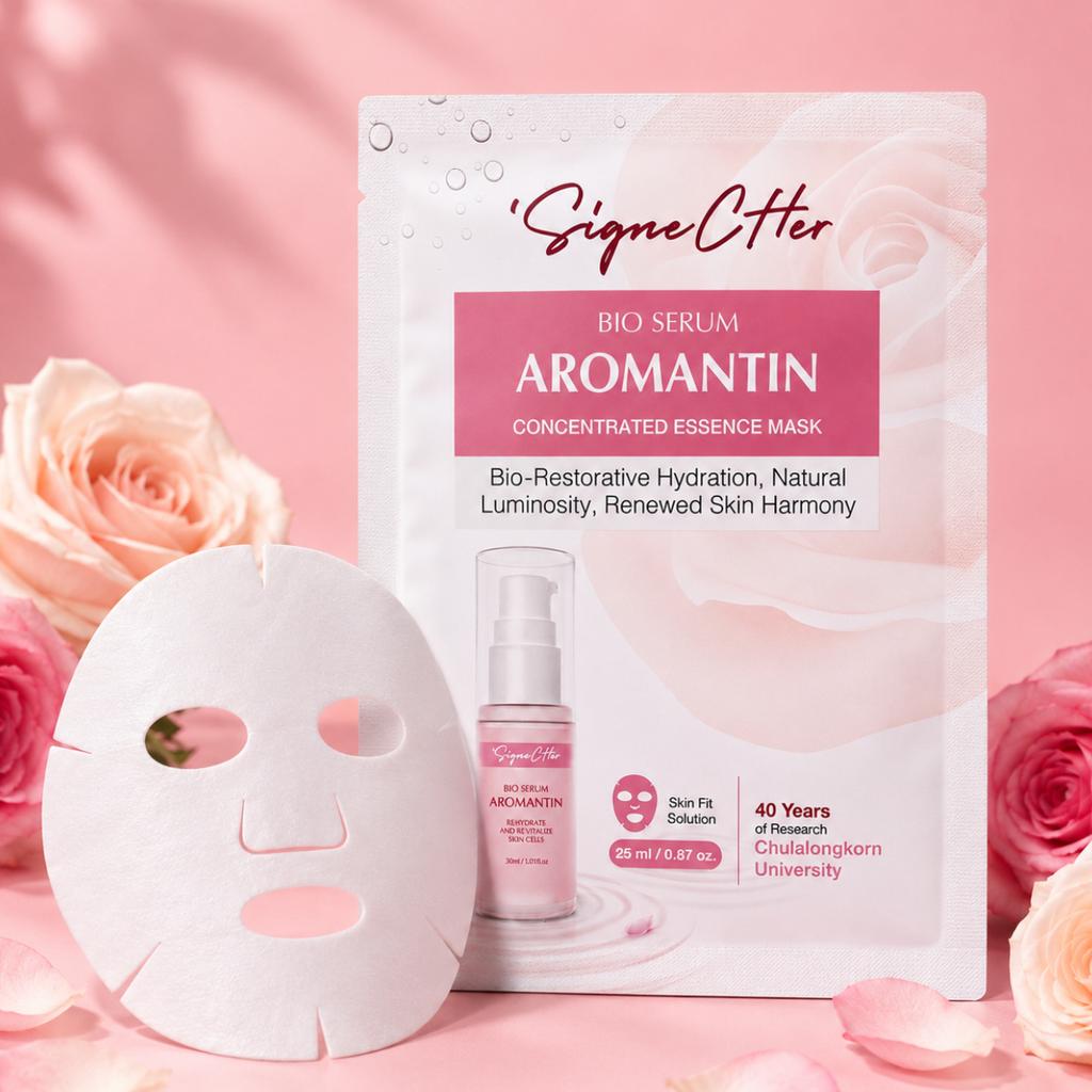 แผ่นมาสก์บำรุงผิวหน้า Aromantin