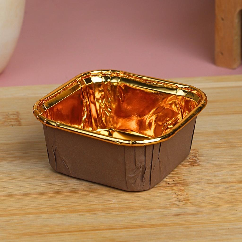 Brown Rectangular Foil Baking Cup