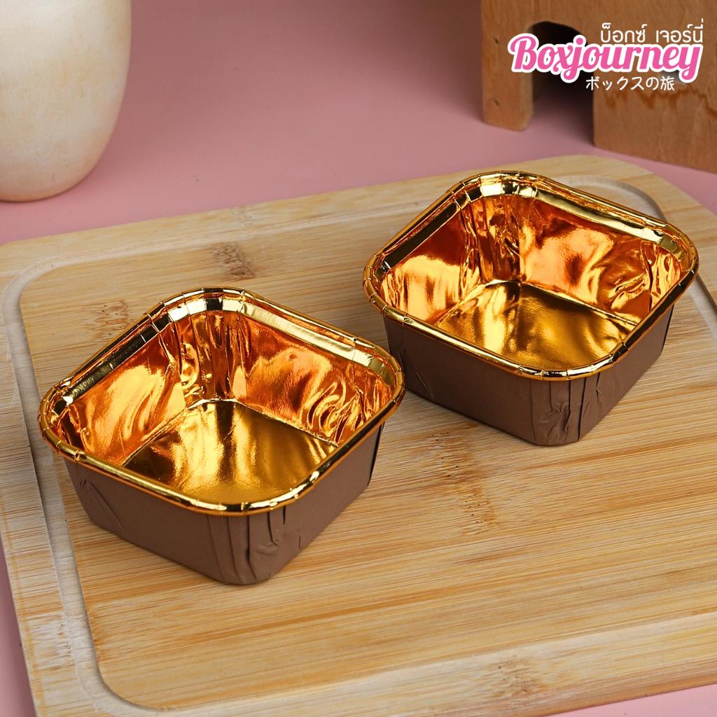Brown Rectangular Foil Baking Cup