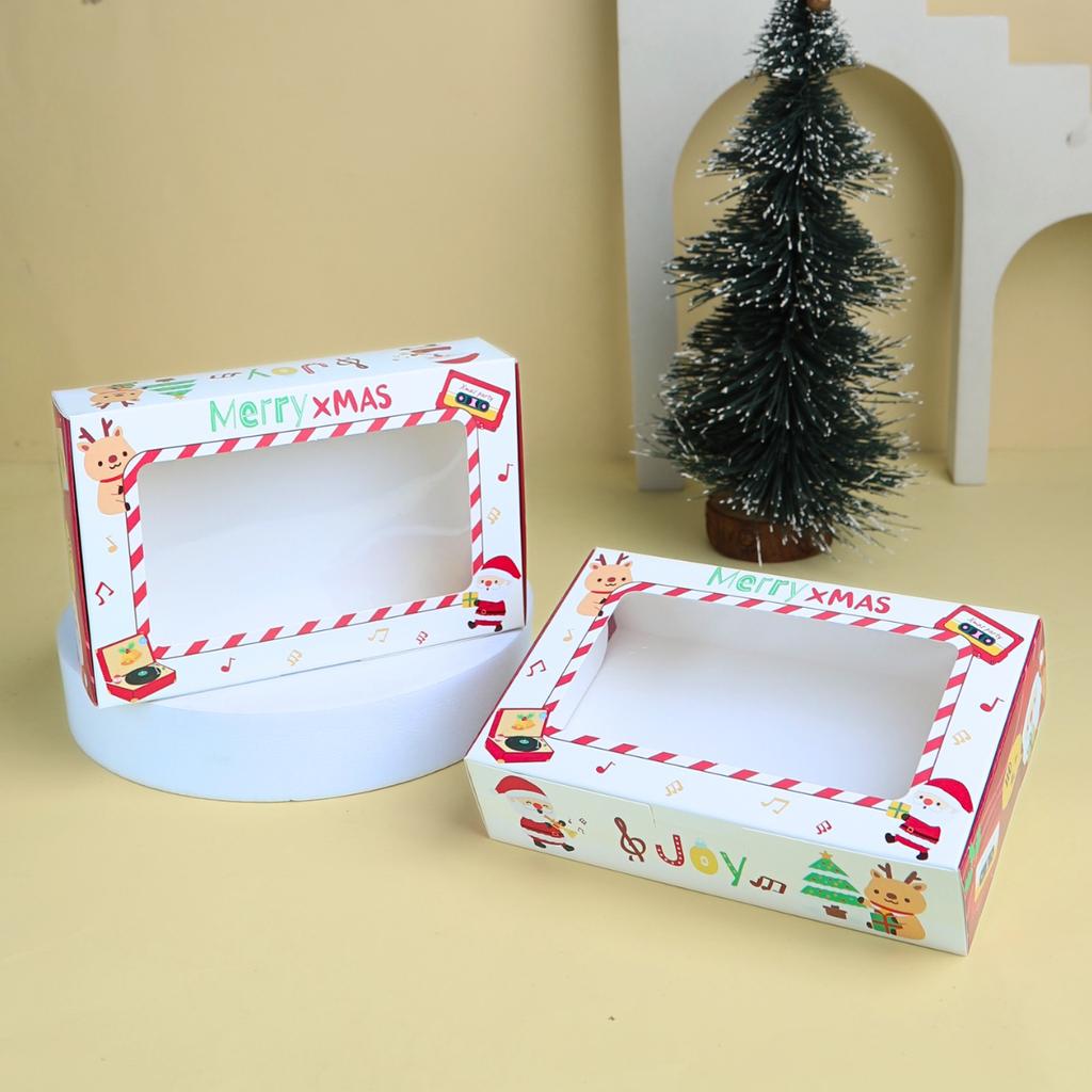 กล่องบราวนี่ ลาย Christmas Melody 10x15.5x3.8 cm