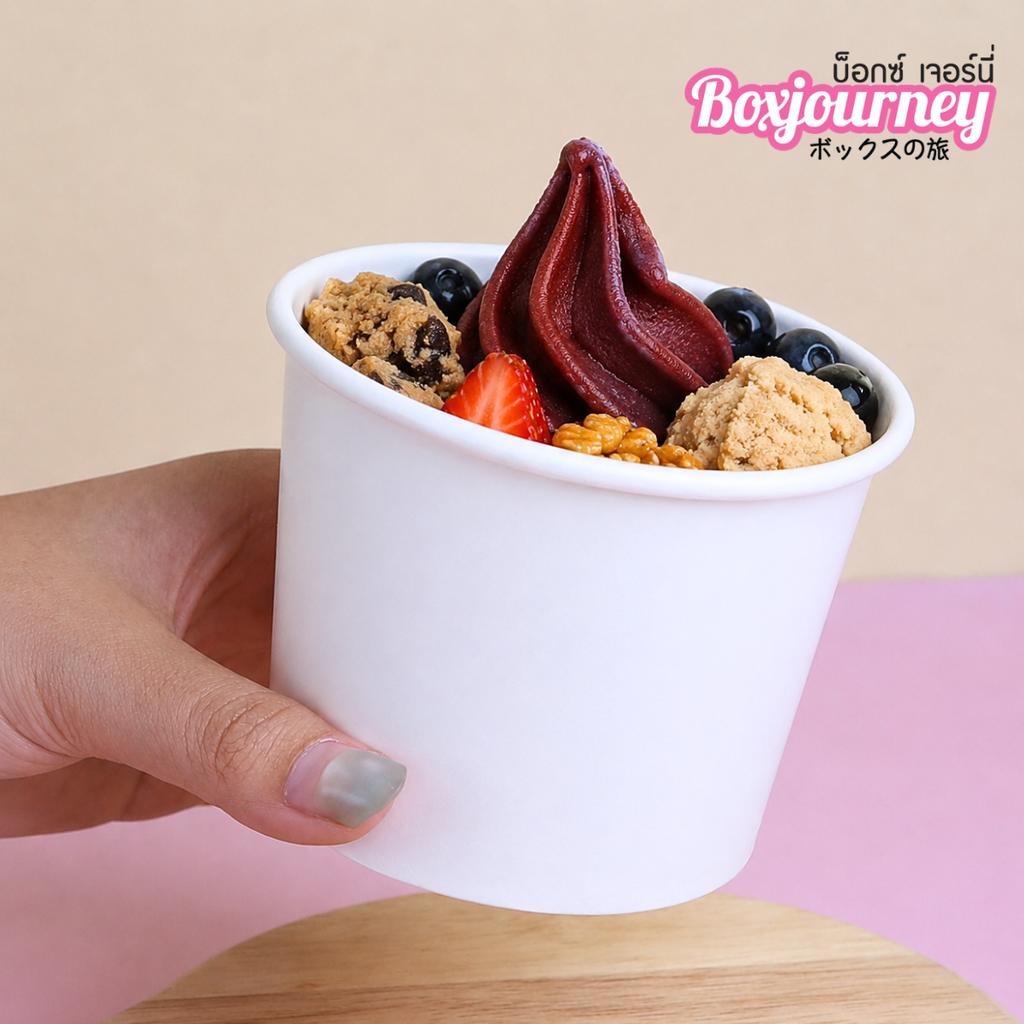 ถ้วยกระดาษ 390 cc. ทรงสูง ปาก 100 ขาว (รุ่นคุ้มค่า)