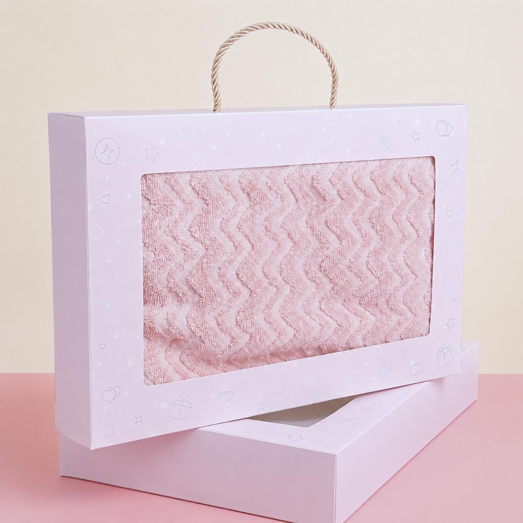 กล่องผ้าขนหนูหูหิ้ว ไซส์ L ลาย Sweet Gift 6x37.5x24.5 ซม.