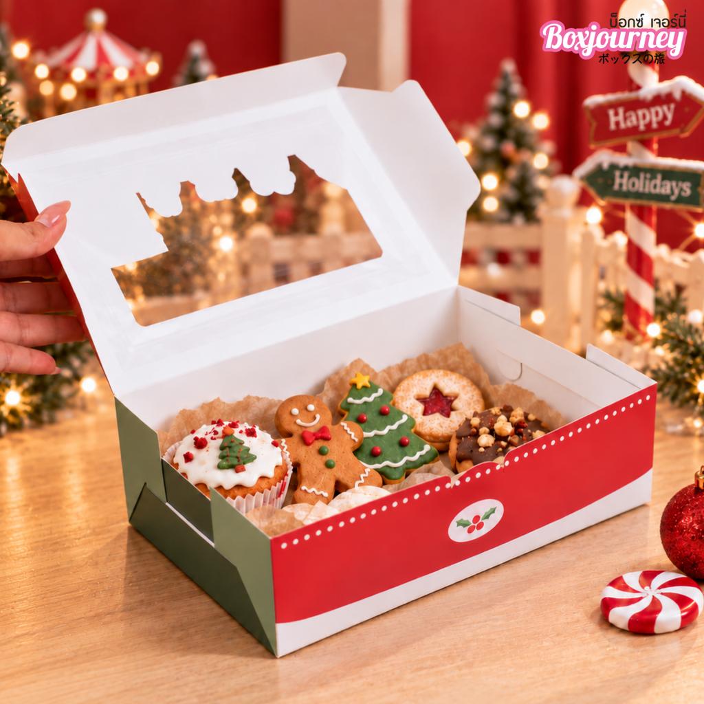 กล่องทรงแบน ลาย Nanami & Friends Christmasland 15x22x6.2 ซม.