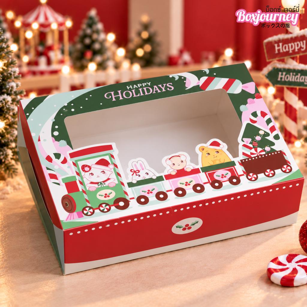 กล่องทรงแบน ลาย Nanami & Friends Christmasland 15x22x6.2 ซม.