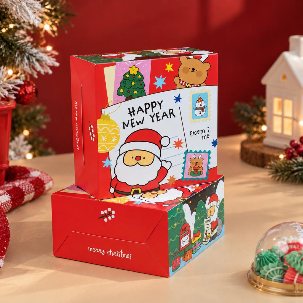 กล่องสแน็คเล็ก ลาย Dear Santa 12.7x12.7x6.5 ซม.